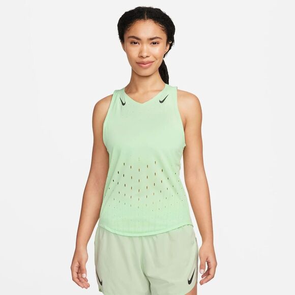 Nike AeroSwift Women Large Dri-FIT ADV Running jersey volt green FN2504-376 NEW - Picture 1 of 11